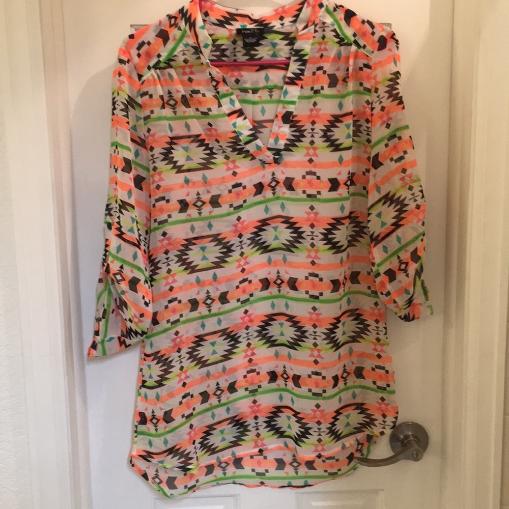 Aztec design blouse